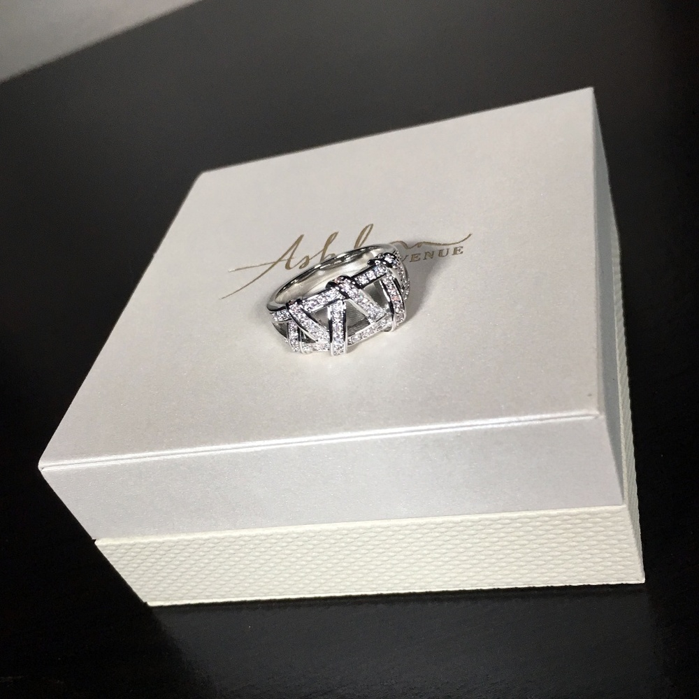 Ashlynn Avenue Aurora 18K White Gold Weave Ring